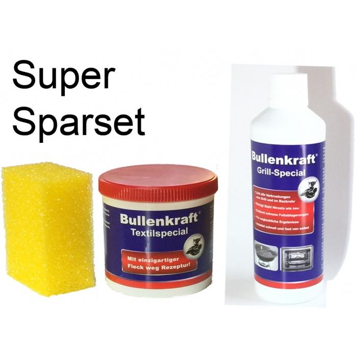 Spar-Set: Bullenkraft Textilspezial 750 ml Dose + Grill-Spezial 500 ml Dose mit Sprühaufsatz
