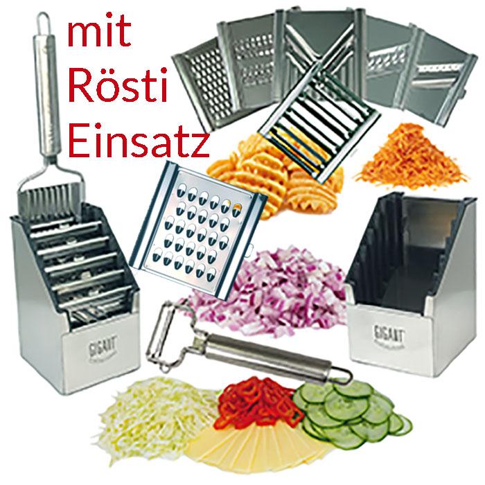 gigant multihobel aufbewahrung Gigant Multihobel Edelstahl Rösti Superset 11teilig